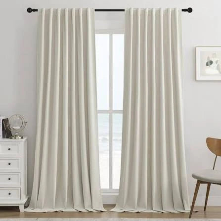 Ivory Linen-Look Curtains