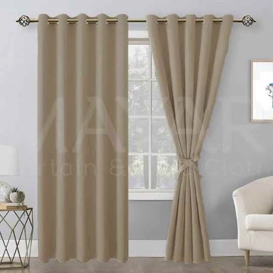 Sandstone Blackout Tieback Curtains